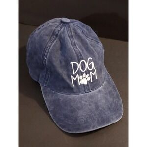 Dog Mom Hat Cap Strap Back Womens Blue Pet Lover Outdoor Casual Hiking